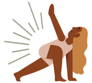 Woman Side Stretch Pose Sticker