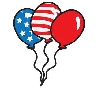 USA Balloons Sticker