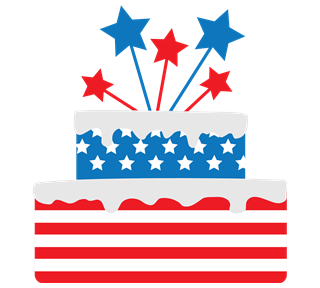USA Cake Sticker