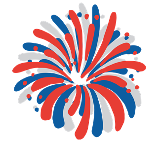 USA FireWorks Sticker
