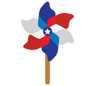 USA Pinwheel Sticker