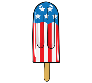 USA Popsicle Sticker