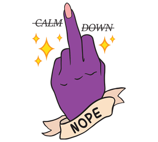 Calm Down, Nope Sticker
