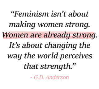 G.D. Anderson Feminist Quote Sticker