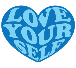 Love Yourself Blue Sticker