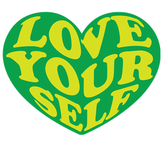 Love Yourself Green Sticker