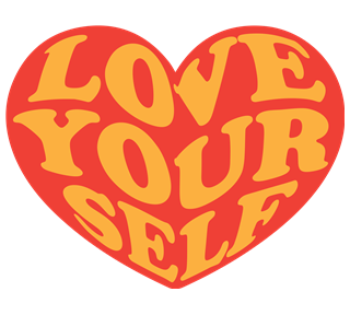 Love Yourself Orange Sticker