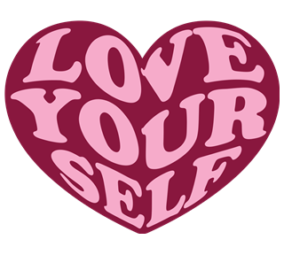 Love Yourself Burgundy Sticker
