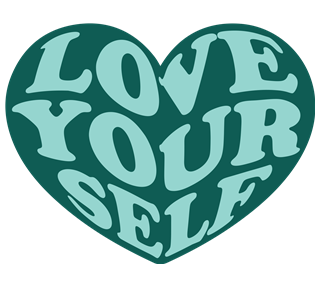 Love Yourself Teal Sticker