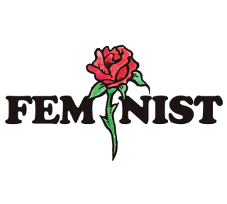 Feminist Rose Sticker