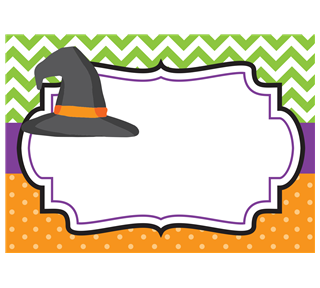 Halloween Name Tag A Sticker
