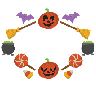 Halloween Pumpkin Frame Sticker