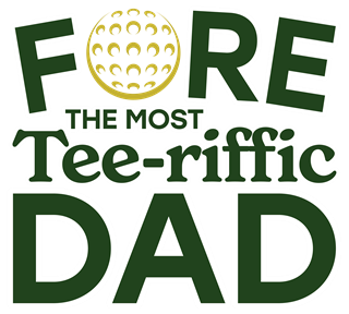 Fore The Most Tee-rrific Dad Sticker