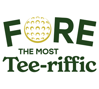 Fore The Most Tee-rrific Sticker