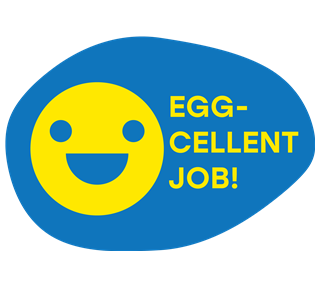 Egg-Cellent Job Sticker