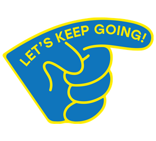 Let's Keep Going Sticker