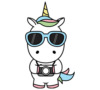 Tourist Unicorn Sticker