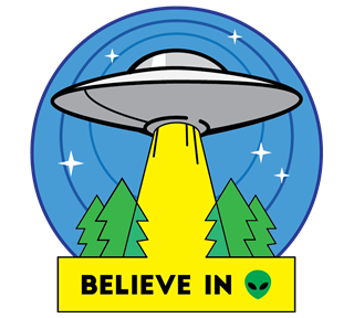 Believe In Aliens Sticker