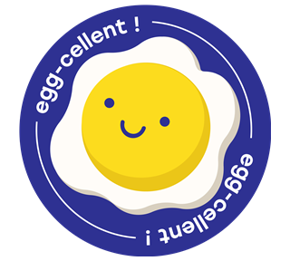 Egg-Cellent! Circle Sticker
