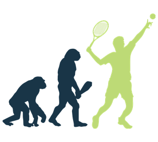 Evolution Of Tennis Sticker