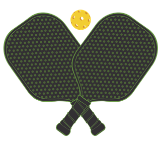 Pickle Ball Crossed Rackets Sticker