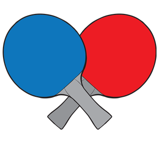 Ping Pong Crossed Racquets Sticker