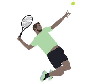 Tennis Man Sticker