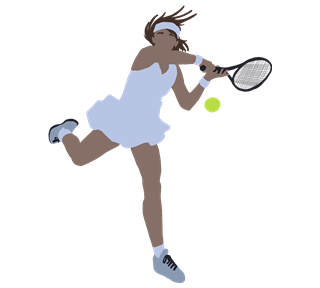 Tennis Woman 1 Sticker