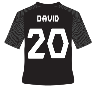 David Jersey Black Sticker