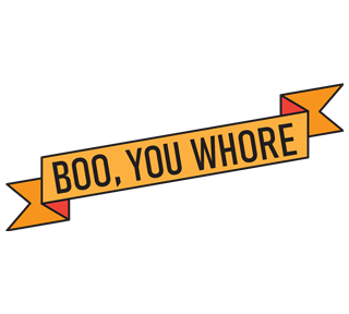 Boo You Whore Orange Sticker
