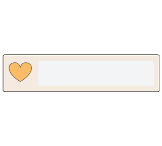 Heart Label Beige Sticker