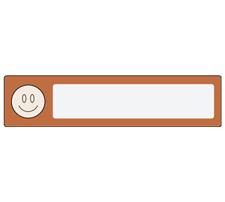 Smiley Label Brown Sticker