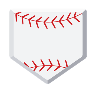 Baseball Home Plate Threads Sticker