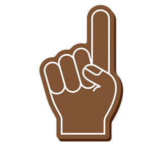 Number 1 Fan Brown Sticker