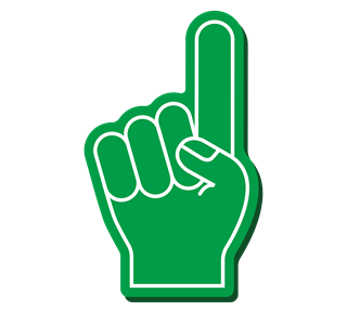 Number 1 Fan Green Sticker