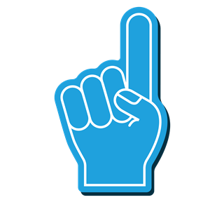 Number 1 Fan Light Blue Sticker