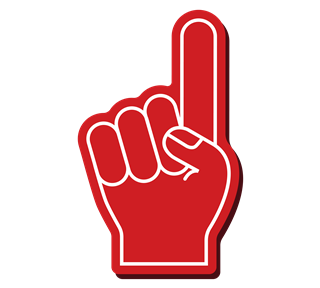 Number 1 Fan Red Sticker