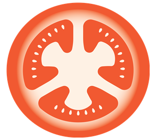Half Tomato Style 2 Sticker