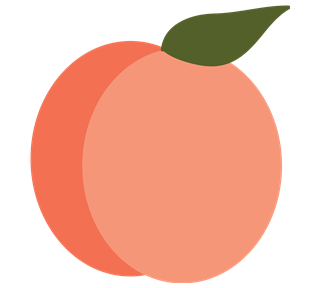 Peach Style 1 Sticker