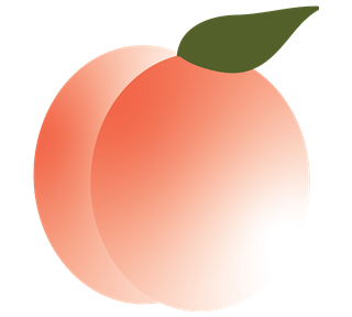 Peach Style 2 Sticker