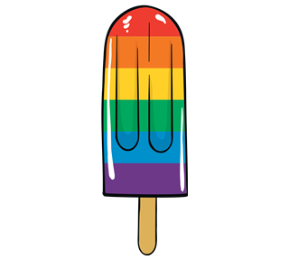 Rainbow Pride Popsicle Sticker
