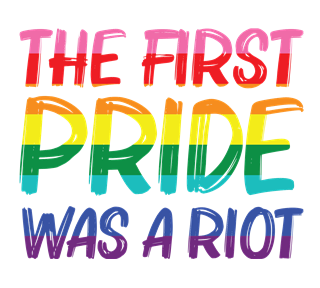 The First Pride Was A Riot Rainbow Sticker