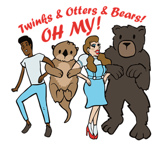 Twinks Otters and Bears Sticker