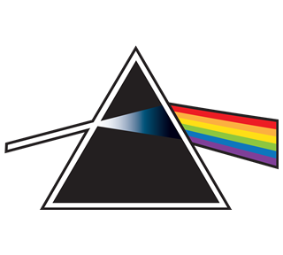 Dark Pink Floyd Prism Sticker