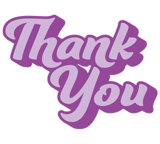 Thank You Purple Sticker