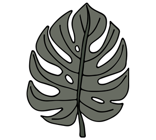 Monsterra Leaf Sticker