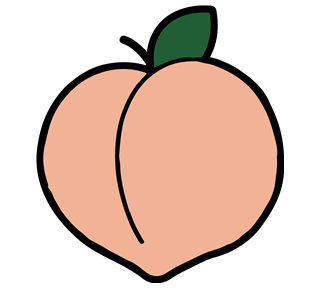 Peach Sticker