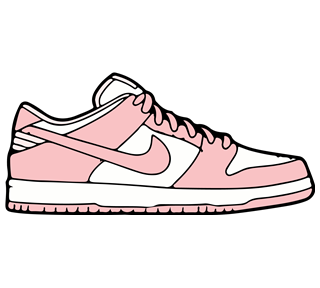 Pink Dunks Sticker