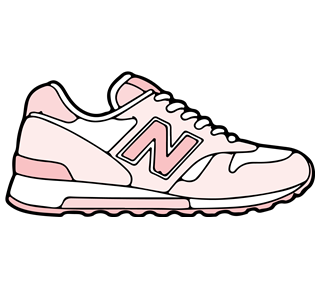 Pink New Balance Sticker