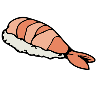 Shrimp Sushi Sticker